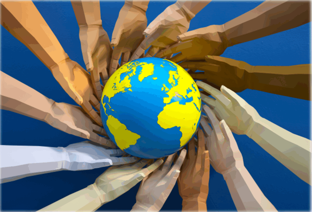 来自世界各地的学生可以一起学习的全球学习环境